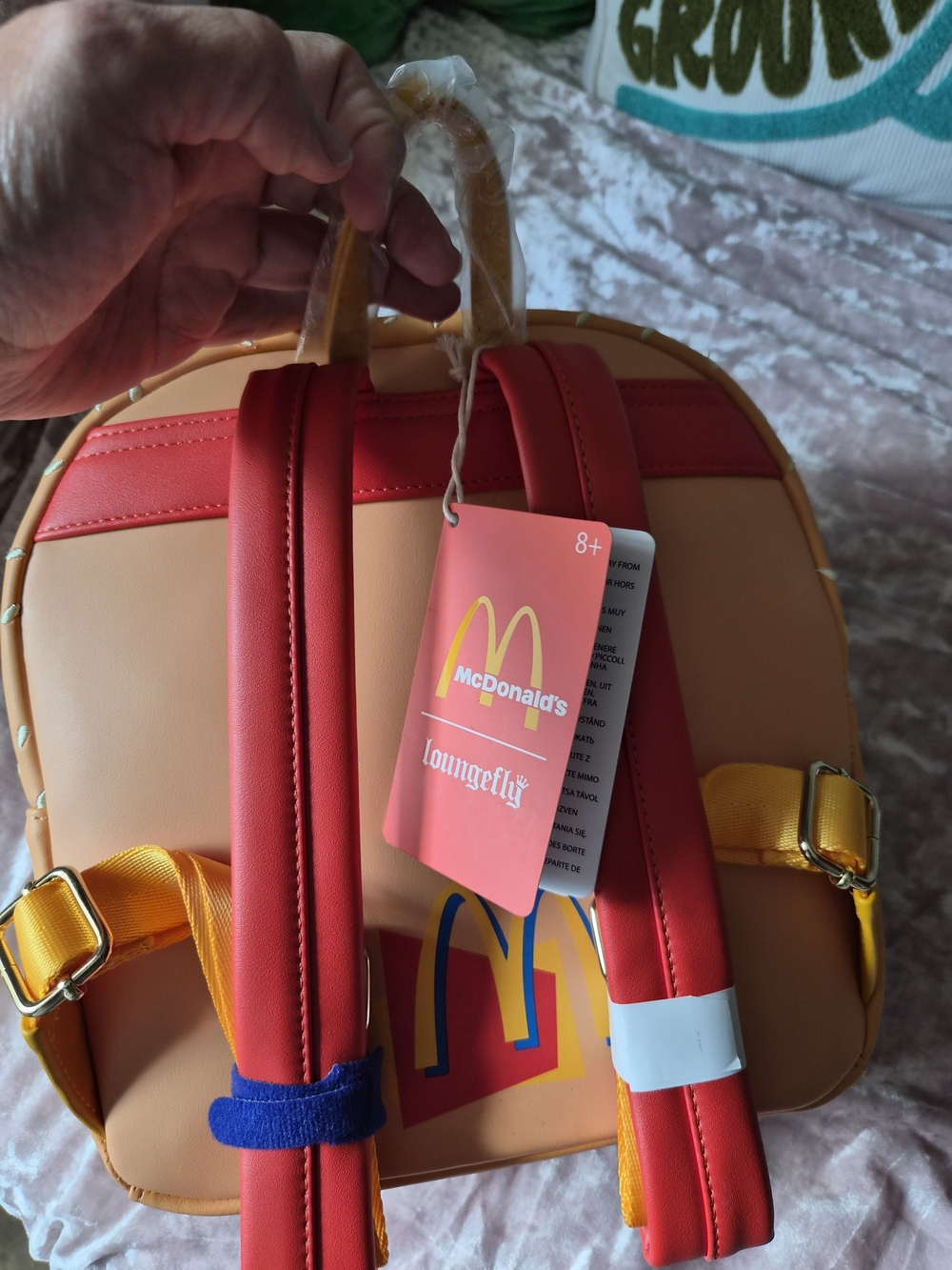 Loungefly McDonalds Tan & Green Burger Mini Backpack - Picture 2 of 4